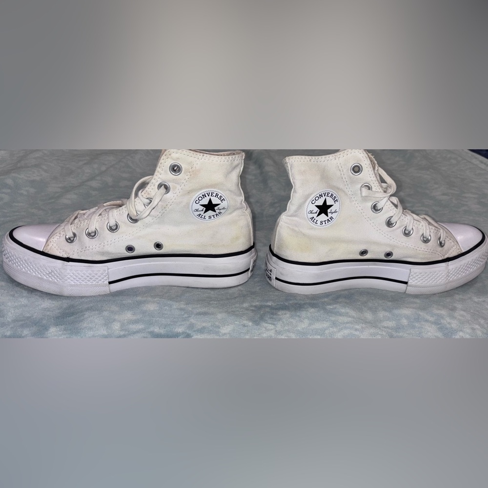 Converse White High-Top Platform All Star Sneakers